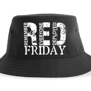 Red Friday Remember Everyone Deployed Sustainable Bucket Hat