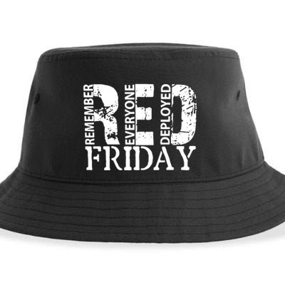 Red Friday Remember Everyone Deployed Sustainable Bucket Hat
