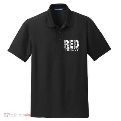 Red Friday Remember Everyone Deployed Dry Zone Grid Polo