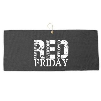 Red Friday Remember Everyone Deployed Large Microfiber Waffle Golf Towel