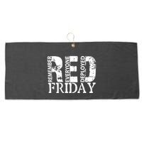 Red Friday Remember Everyone Deployed Large Microfiber Waffle Golf Towel