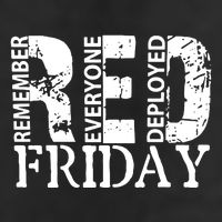Red Friday Remember Everyone Deployed Large Microfiber Waffle Golf Towel