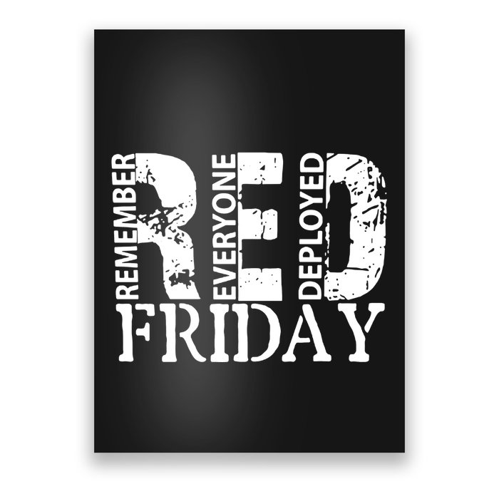 Red Friday Remember Everyone Deployed Poster