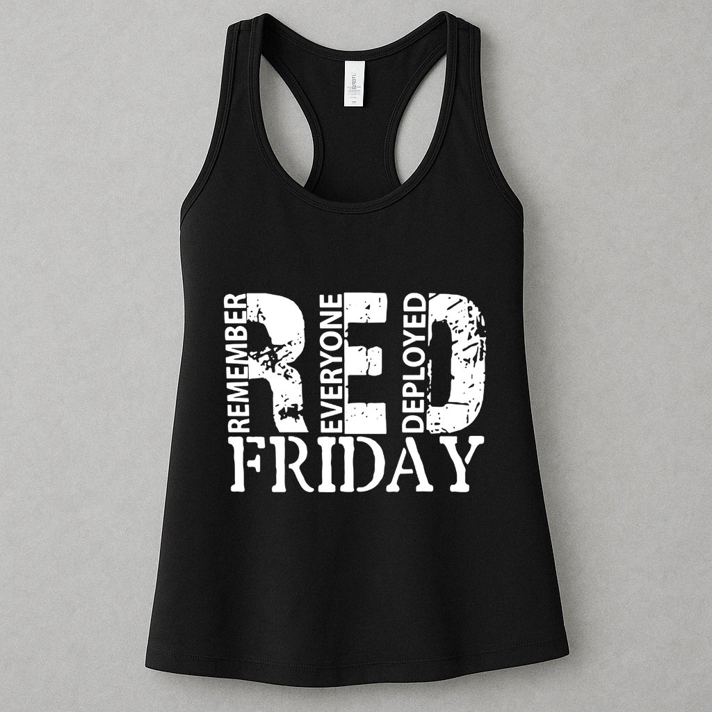 Red Friday Remember Everyone Deployed Womens Tank Top
