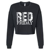 Red Friday Remember Everyone Deployed Cropped Pullover Crew