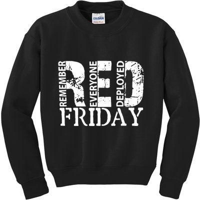 Red Friday Remember Everyone Deployed Kids Sweatshirt