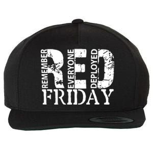 Red Friday Remember Everyone Deployed Wool Snapback Cap