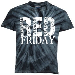 Red Friday Remember Everyone Deployed Kids Tie-Dye T-Shirt