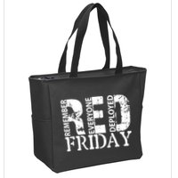 Red Friday Remember Everyone Deployed Zip Tote Bag