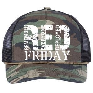 Red Friday Remember Everyone Deployed Retro Rope Trucker Hat Cap