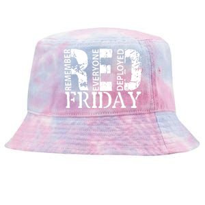 Red Friday Remember Everyone Deployed Tie-Dyed Bucket Hat