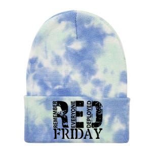 Red Friday Remember Everyone Deployed Tie Dye 12in Knit Beanie