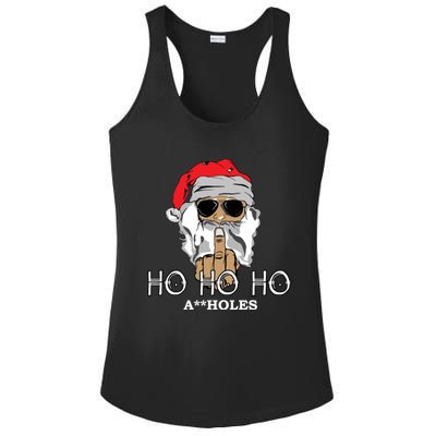 Rude Funny Santa Ugly Sweater Ladies PosiCharge Competitor Racerback Tank