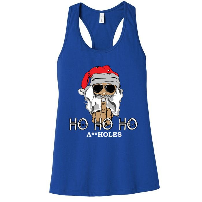 Rude Funny Santa Ugly Sweater Women's Racerback Tank