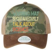 Retro Funny Scientist Warning May Talk About Science Teacher Legacy Tie Dye Trucker Hat