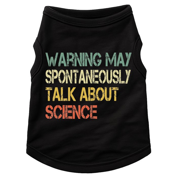 Retro Funny Scientist Warning May Talk About Science Teacher Doggie Tank