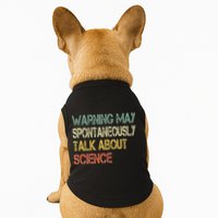 Retro Funny Scientist Warning May Talk About Science Teacher Doggie Tank