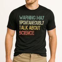 Retro Funny Scientist Warning May Talk About Science Teacher Performance Shirt