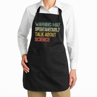 Retro Funny Scientist Warning May Talk About Science Teacher Apron