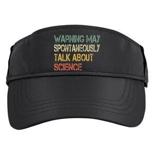 Retro Funny Scientist Warning May Talk About Science Teacher Adult Drive Performance Visor