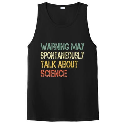Retro Funny Scientist Warning May Talk About Science Teacher PosiCharge Competitor Tank