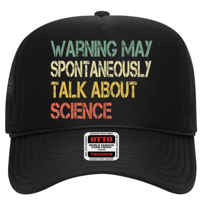 Retro Funny Scientist Warning May Talk About Science Teacher Trucker Hat
