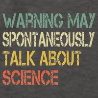Retro Funny Scientist Warning May Talk About Science Teacher Vector Backpack