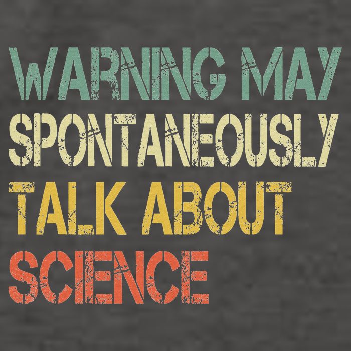 Retro Funny Scientist Warning May Talk About Science Teacher Vector Backpack