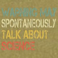 Retro Funny Scientist Warning May Talk About Science Teacher Garment-Dyed Women's Muscle Tee