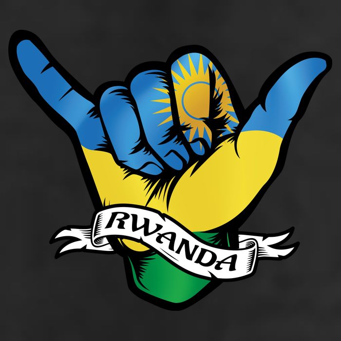 Rwanda Flag Shaka Hand Symbol Cool Comfort Performance Bucket Hat