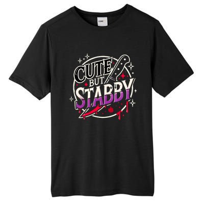 Retro Funny Scary Cute But Stabby Spooky Hallowen Dark Humor Tall Fusion ChromaSoft Performance T-Shirt