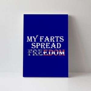 Redneck Farts Spread Freedom Country Joke Usa Flag Humour Funny Gift Canvas