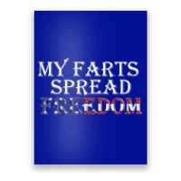 Redneck Farts Spread Freedom Country Joke Usa Flag Humour Funny Gift Poster