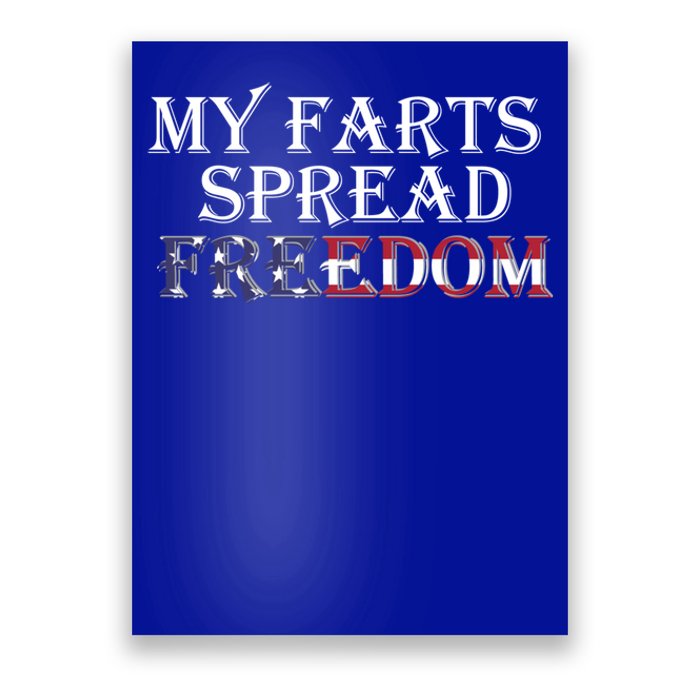 Redneck Farts Spread Freedom Country Joke Usa Flag Humour Funny Gift Poster