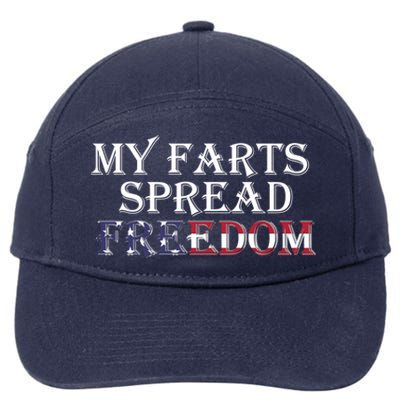 Redneck Farts Spread Freedom Country Joke Usa Flag Humour Funny Gift 7-Panel Snapback Hat