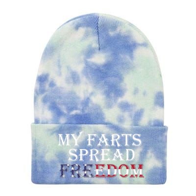 Redneck Farts Spread Freedom Country Joke Usa Flag Humour Funny Gift Tie Dye 12in Knit Beanie