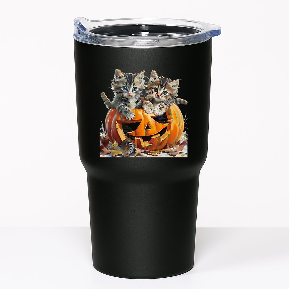 Retro Floral Spooky Season Tumbler