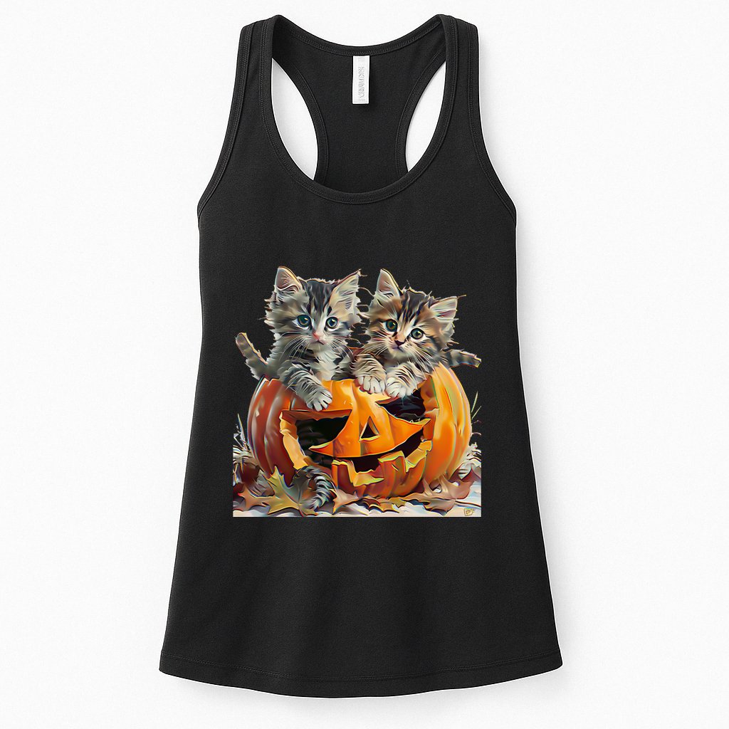 Retro Floral Spooky Season Womens Tank Top
