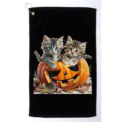 Retro Floral Spooky Season Golf Towel