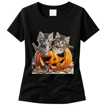 Retro Floral Spooky Season Womens T-Shirt