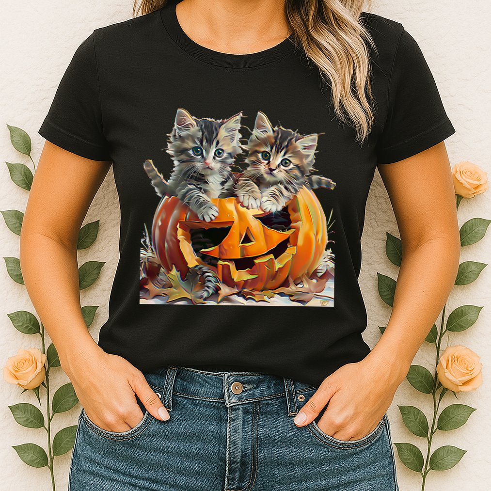 Retro Floral Spooky Season Womens T-Shirt
