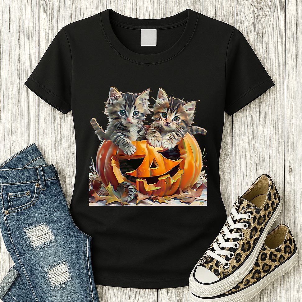 Retro Floral Spooky Season Womens T-Shirt