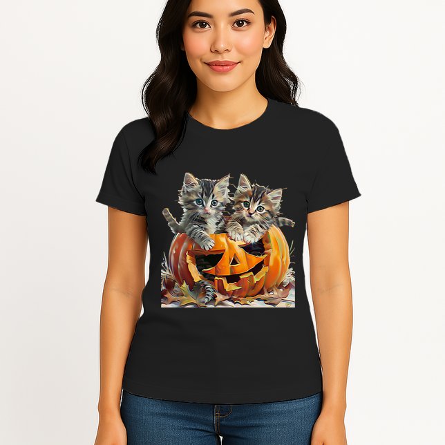 Retro Floral Spooky Season Womens T-Shirt