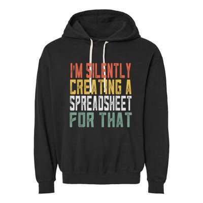 Retro Funny Spreadsheet Gift For Actuary Statistician Garment-Dyed Fleece Hoodie