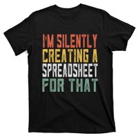 Retro Funny Spreadsheet Gift For Actuary Statistician T-Shirt