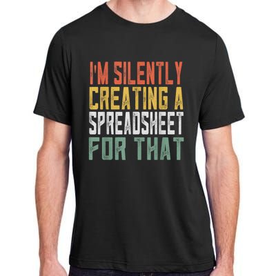 Retro Funny Spreadsheet Gift For Actuary Statistician Adult ChromaSoft Performance T-Shirt