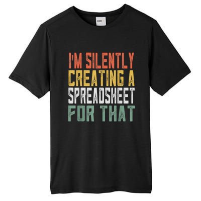 Retro Funny Spreadsheet Gift For Actuary Statistician Tall Fusion ChromaSoft Performance T-Shirt