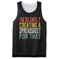 Retro Funny Spreadsheet Gift For Actuary Statistician Mesh Reversible Basketball Jersey Tank