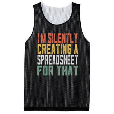 Retro Funny Spreadsheet Gift For Actuary Statistician Mesh Reversible Basketball Jersey Tank