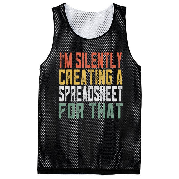 Retro Funny Spreadsheet Gift For Actuary Statistician Mesh Reversible Basketball Jersey Tank